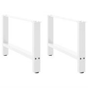 vidaXL Soffbordsben vita 2 st 70x(42-43) cm stål