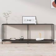 vidaXL Konsolbord svart 200x35x75,5 cm härdat glas