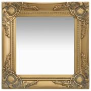 vidaXL Väggspegel barockstil 40x40 cm guld