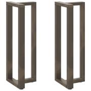 vidaXL Barbordsben T-formade 2 st svarta 40x35x(110-111) cm stål