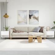 vidaXL Soffbord 2 st vit 50x46x50 cm konstruerat trä