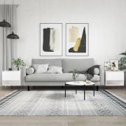vidaXL Soffbord 2 st vit 50x46x50 cm konstruerat trä