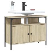 vidaXL Tvättställsskåp sonoma-ek 80x30x60 cm konstruerat trä