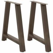 vidaXL Soffbordsben A-formade 2 st 80x(72-73) cm stål