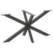 vidaXL Matbordsben spindelformad antracit 150x78x(72-73) cm stål