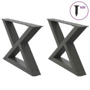 vidaXL Soffbordsben 2 st antracit 50x(30-31,3) cm stål