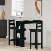 vidaXL Vägghyllbord - Svart Ek - 102x55x103.5 cm - Tillverkat av Konst...