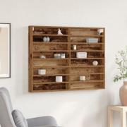 vidaXL Vitrine Skåp Gammalt Trä 100x8,5x75 cm Konstruerat Trä
