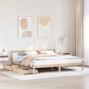 vidaXL Sängram utan madrass 200x200 cm massiv furu