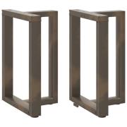vidaXL Matbordsben T-formade 2 st svarta 50x35x(72-73) cm stål