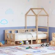 vidaXL Dagbädd med tak 80x200 cm massiv furu