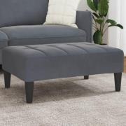 vidaXL Fotpall mörkgrå 77x55x31 cm sammet