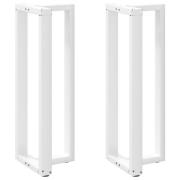 vidaXL Barbordsben T-formade 2 st vita 50x35x(110-111) cm stål