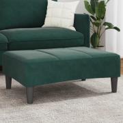 vidaXL Fotpall mörkgrön 77x55x31 cm sammet