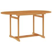 vidaXL Trädgårdsbord 150x90x75 cm massiv teak