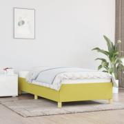 vidaXL Sängram utan madrass grön 100x200 cm tyg
