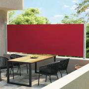 vidaXL Infällbar sidomarkis 600x160 cm röd