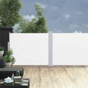 vidaXL Infällbar sidomarkis 170x1200 cm gräddvit