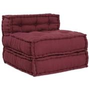 vidaXL Modulär puff rödbrun 70x70x54 tyg