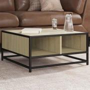 vidaXL Soffbord sonoma-ek 60,5x60,5x30 cm konstruerat trä och metall