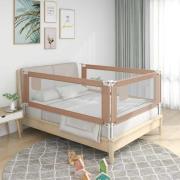 vidaXL Sängskena för barn taupe 190x25 cm tyg