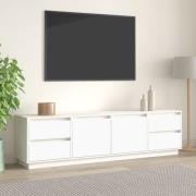 vidaXL Tv-bänk vit 176x37x47,5 cm massiv furu