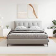 vidaXL Sängbord 2 st vit högglans 40x40x50 cm konstruerat trä