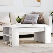 vidaXL Soffbord vit 102x55x42 cm konstruerat trä