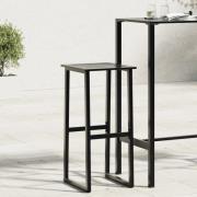 vidaXL Barstolar 4 st svart 38x38x80 cm pulverlackerat stål
