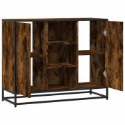 vidaXL Skänk rökfärgad ek 92x35x76 cm konstruerat trä