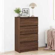 vidaXL Byrå brun ek 60x35x98,5 cm konstruerat trä