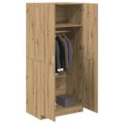 vidaXL Garderob hantverksmässig ek 80x52x180 cm konstruerat trä