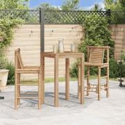 vidaXL Barstolar 2 st bambu