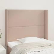 vidaXL Sänggavel med kanter cappuccino 103x16x118/128 cm konstläder