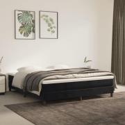 vidaXL Pocketresårmadrass svart 160x200x20 cm sammet