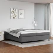 vidaXL Boxspring-sängram grå 200x200 cm konstläder