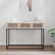 vidaXL Konsolbord vit 105x30x75 cm konstruerat trä och järn