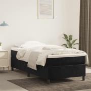 vidaXL Sängram svart 90x190 cm sammet