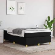 vidaXL Boxspring-sängram svart 120x200 cm tyg