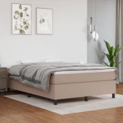vidaXL Sängram cappuccino 140x190 cm konstläder