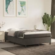 vidaXL Boxspring-sängram mörkgrå 140x200 cm sammet