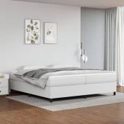 vidaXL Boxspring-sängram vit 200x200 cm konstläder