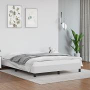 vidaXL Sängram vit 140x200 cm konstläder