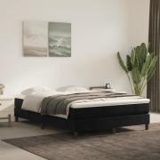 vidaXL Boxspring-sängram svart 140x190 cm sammet