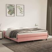 vidaXL Sängram rosa 180x200 cm sammet