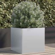 vidaXL Odlingslåda silver 49x47x46 cm galvaniserat stål