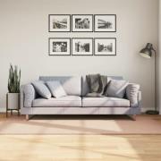 vidaXL Mjuk matta HUARTE med kort lugg tvättbar rosa 100x200 cm