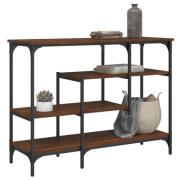 vidaXL Konsolbord med hyllor brun ek 100x35x75 cm