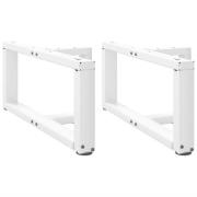 vidaXL Soffbordsben T-formade 2 st vita 60x25x(30-31) cm stål