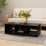 vidaXL Soffbord svart 110x50x34 cm massiv furu